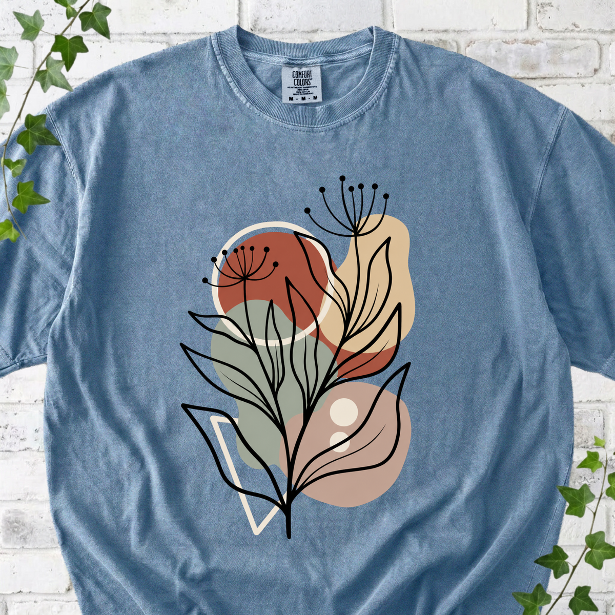 Earthy Floral Abstract T-Shirt