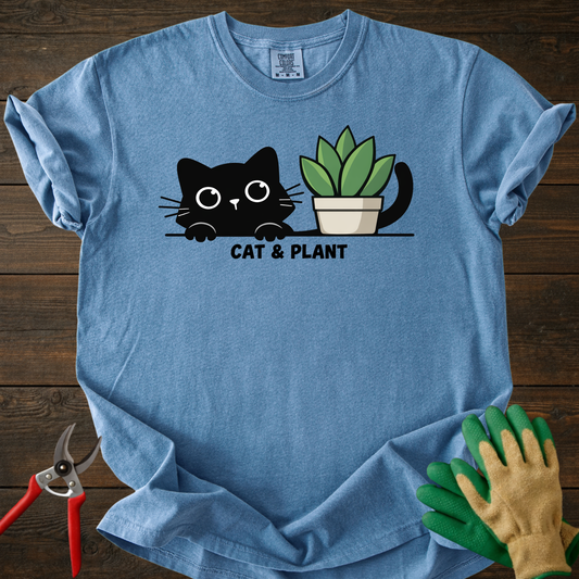 Cat & Plant T-Shirt