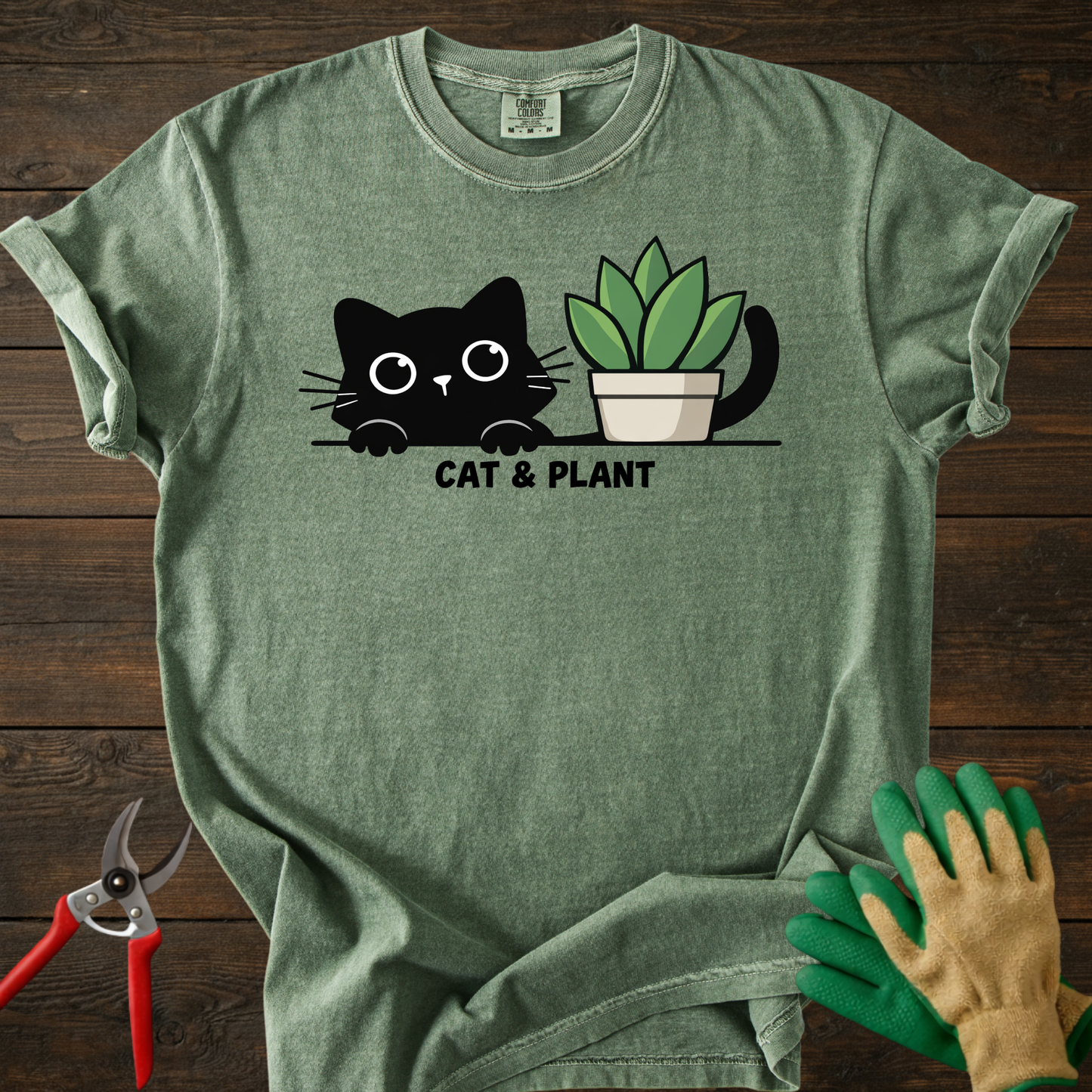 Cat & Plant T-Shirt