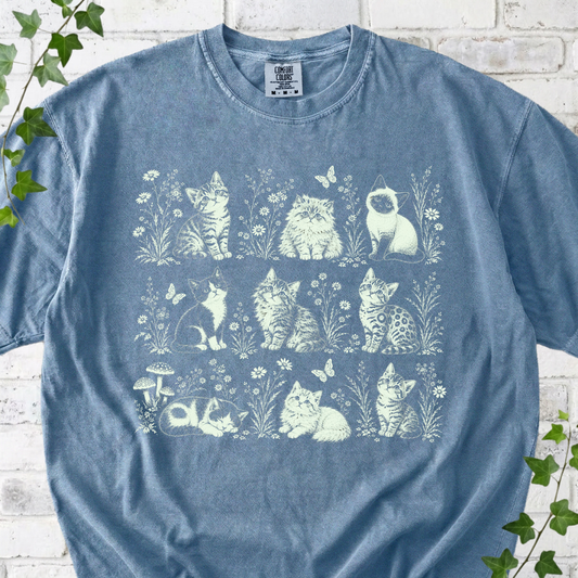 Floral Kittens T-shirt
